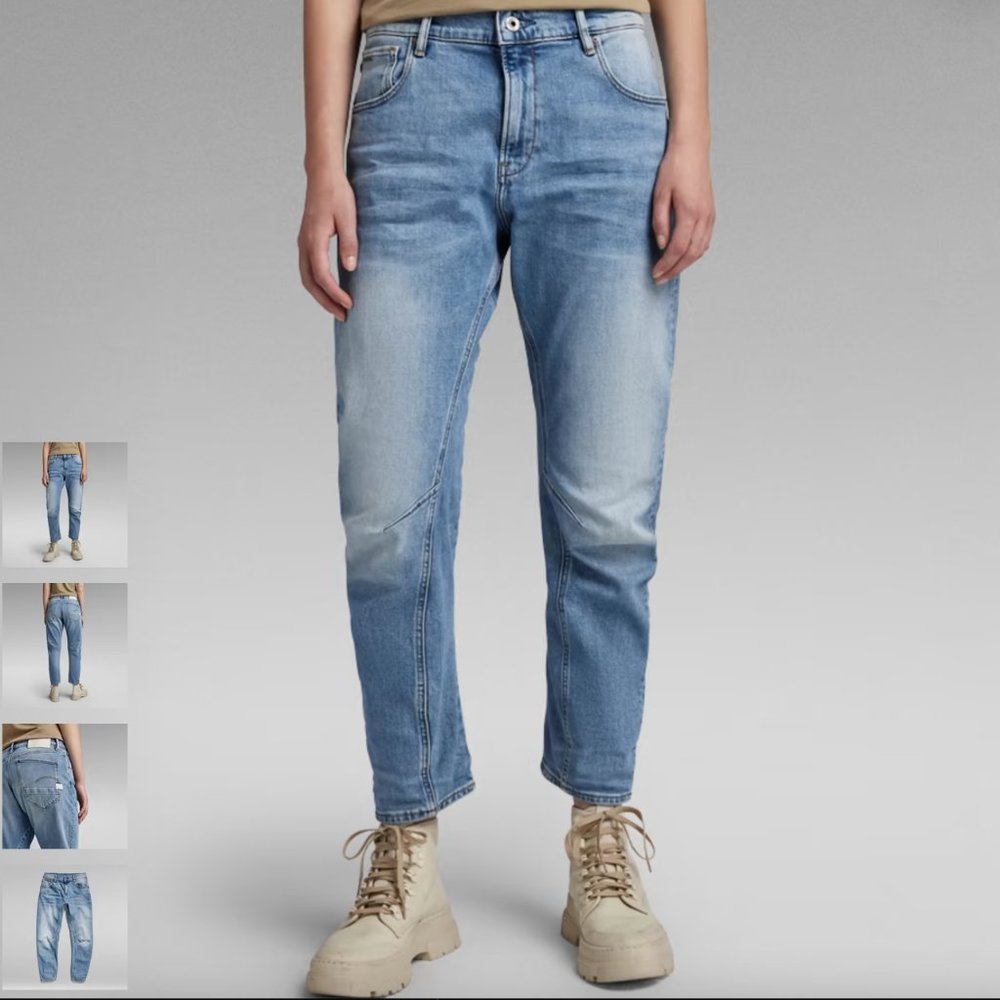 G-Star Raw Arc 3D Boyfriend Jeans size 25/30 Color Light Indigo Aged